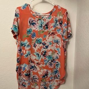 Large floral pink shirt!